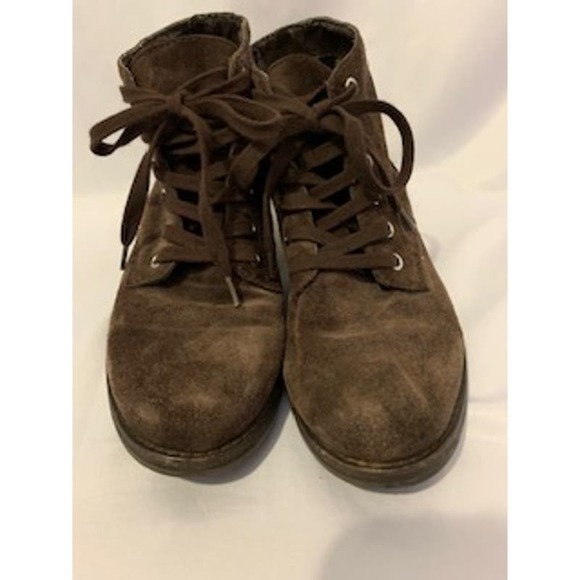 Sam Edelman Suede Brown Leather 9.5 Womens  Lace Up Boot - Picture 2 of 9